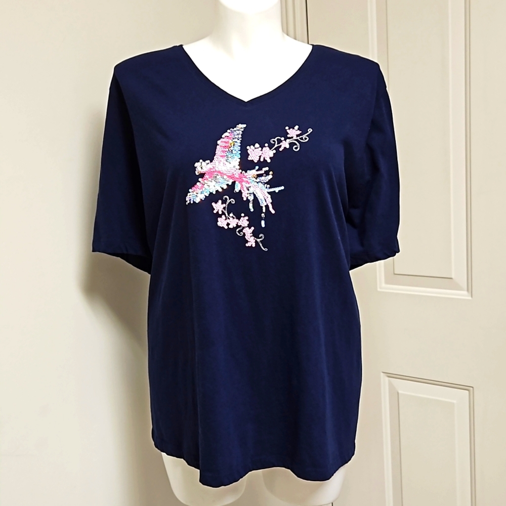Catherines Sequin Bird Tee